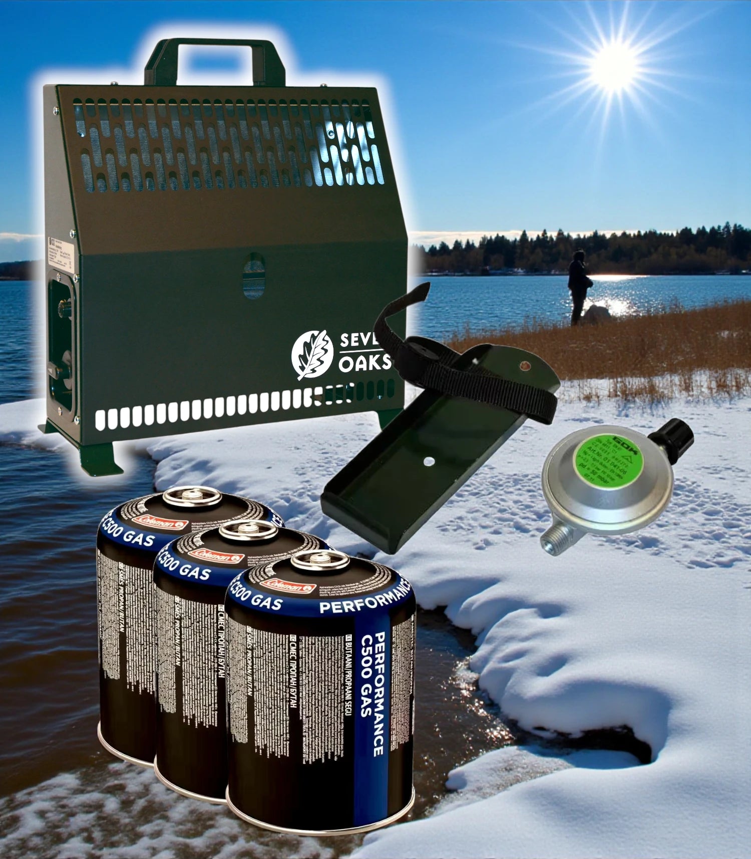 Seven Oaks Kanzelheizung Zeltheizung 30mBar – Sichere, tragbare Gasheizung für Outdoor & Camping