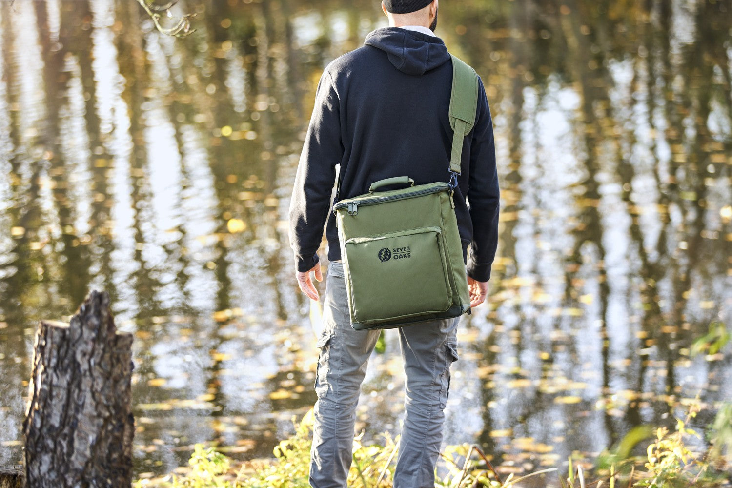 Seven Oaks Robuste Outdoor-Heizung Transporttasche Grün mit MOLLE-System