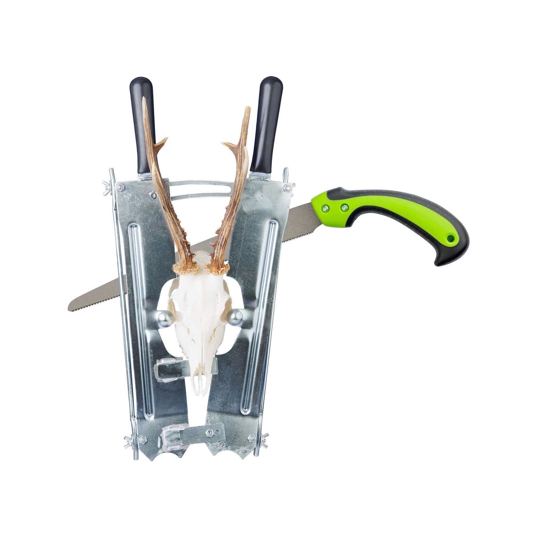 EUROHUNT Gehörnabschlagsvorrichtung für die präzise Trophäenbearbeitung inklusive Säge