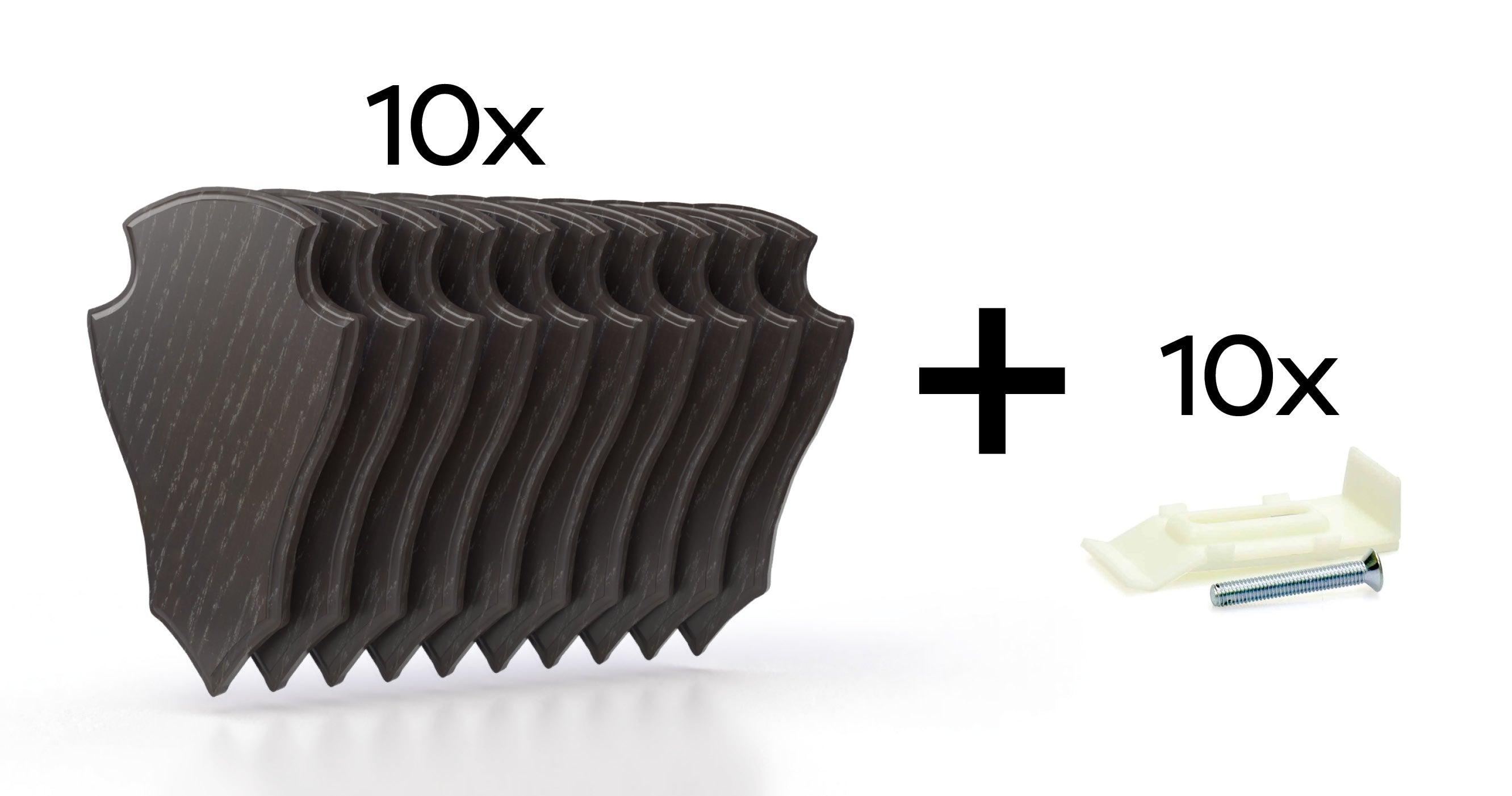 EUROHUNT Rehbockbrett Eiche dunkel 19x12 cm 10er Set mit Klammern