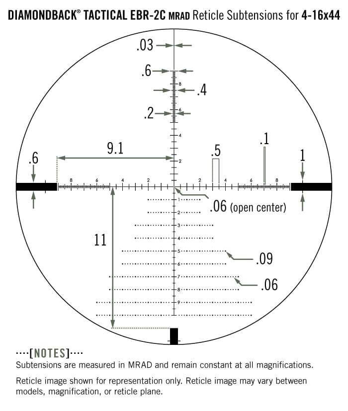 Vortex Diamondback Tactical 4-16x44 FFP MRAD Zielfernrohr für Präzision