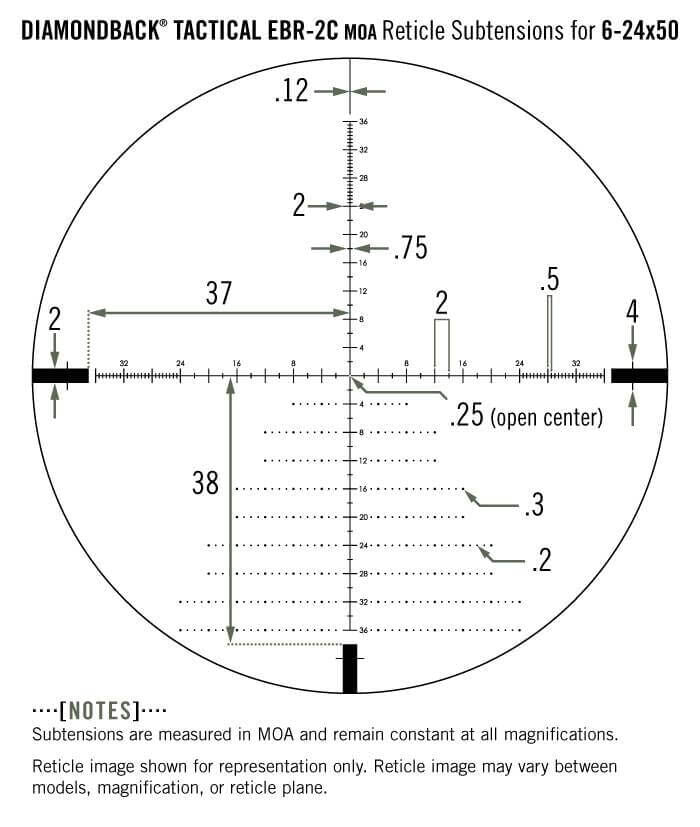Vortex Diamondback Tactical 6-24x50 FFP MOA Zielfernrohr für Präzisionsschützen