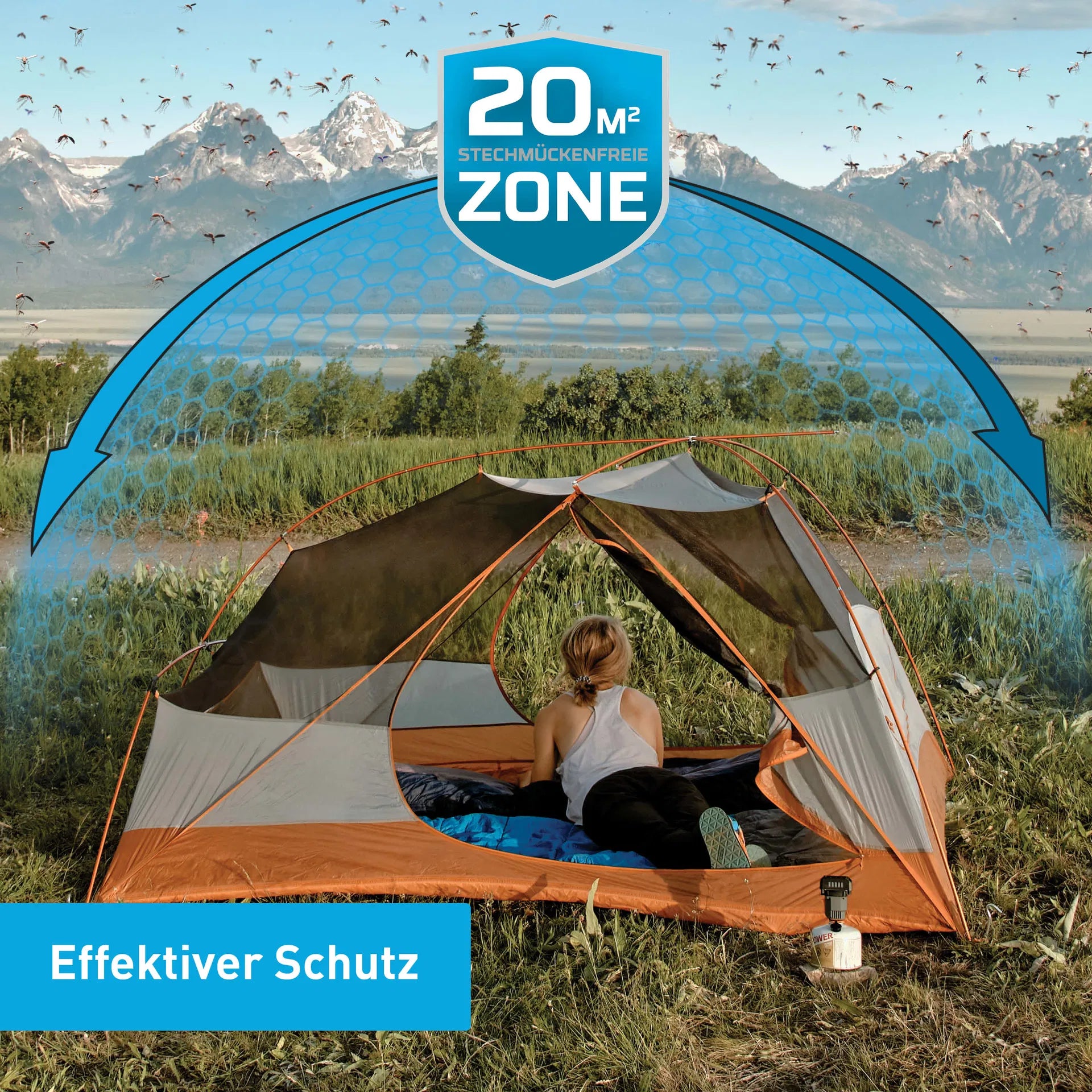 Thermacell Backpacker Mückenschutzgerät & Coleman C500 Gaskartusche Outdoor Bundle