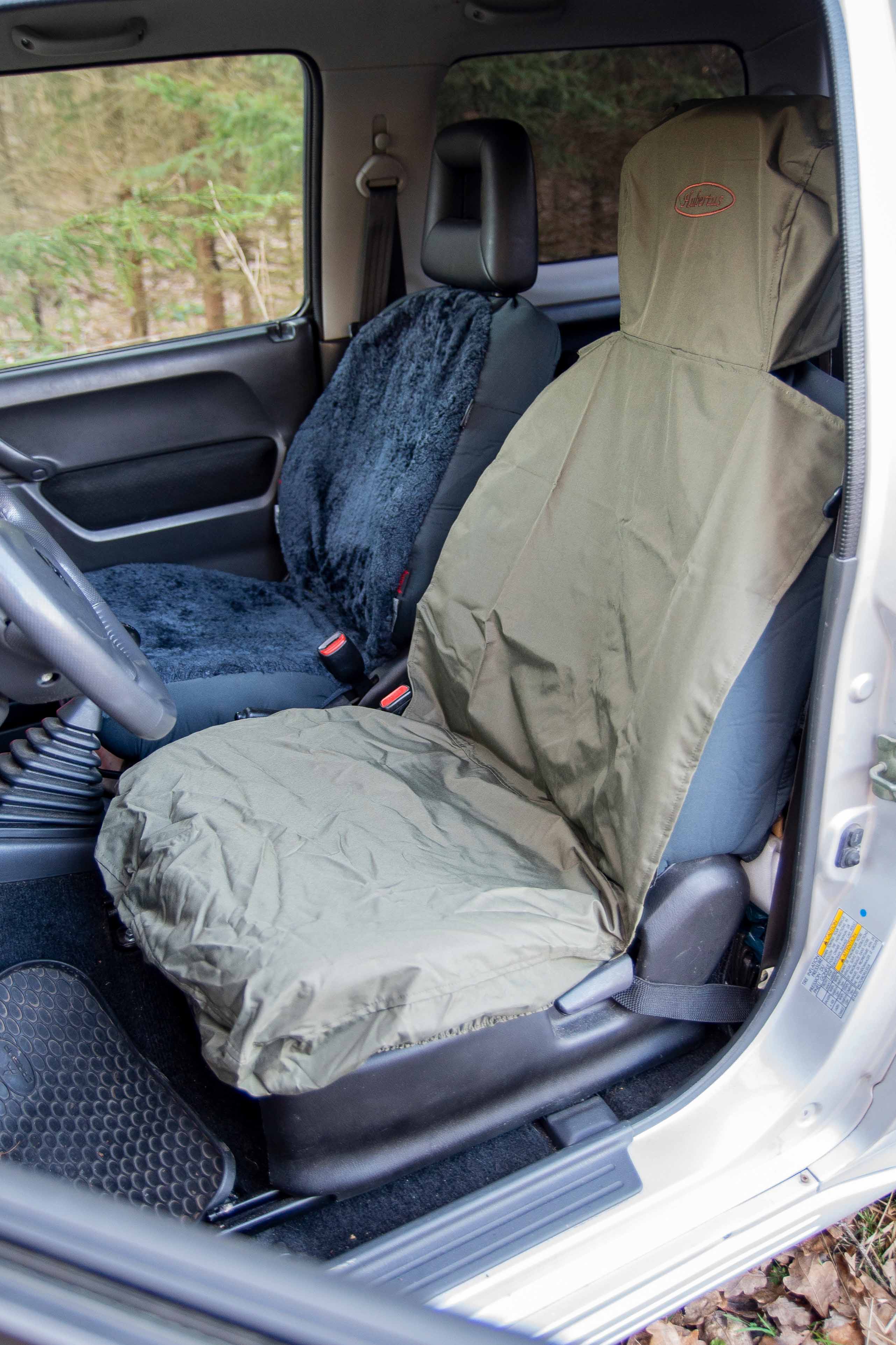 Robuster Autositz-Schonbezug Vordersitz Grün Universal für Jagd und Outdoor