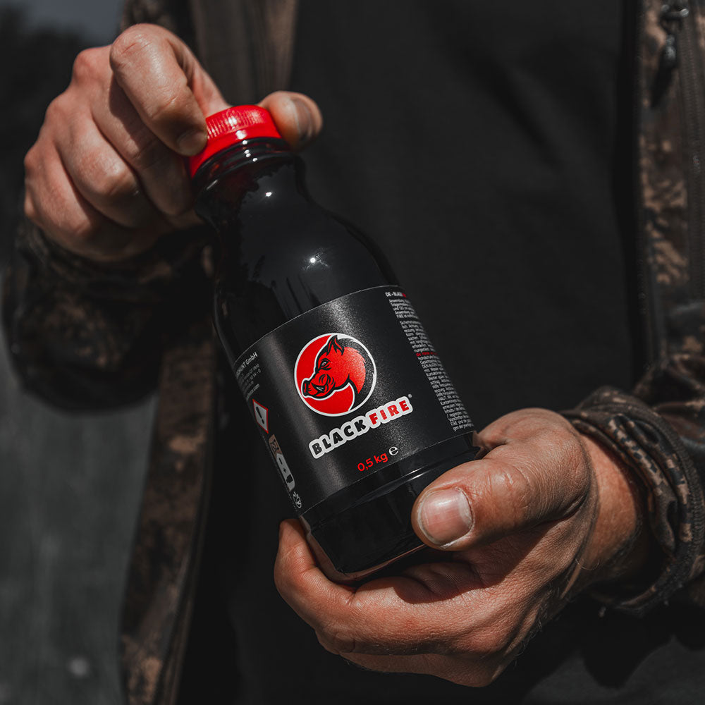 BLACK FIRE Buchenholzteer Original 0,5 kg 6er Pack für Wildschweine