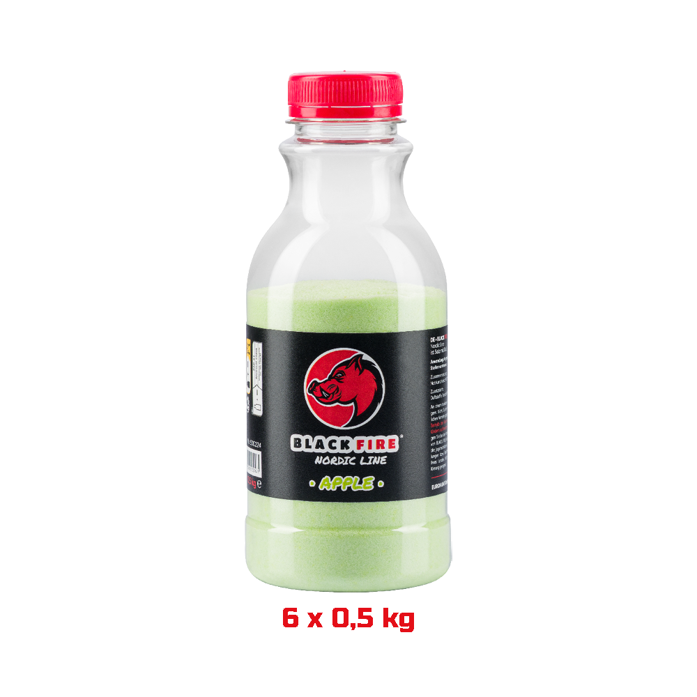 BLACK FIRE Nordic Line Apfel Wildlockmittel 0,5 kg 6er Pack