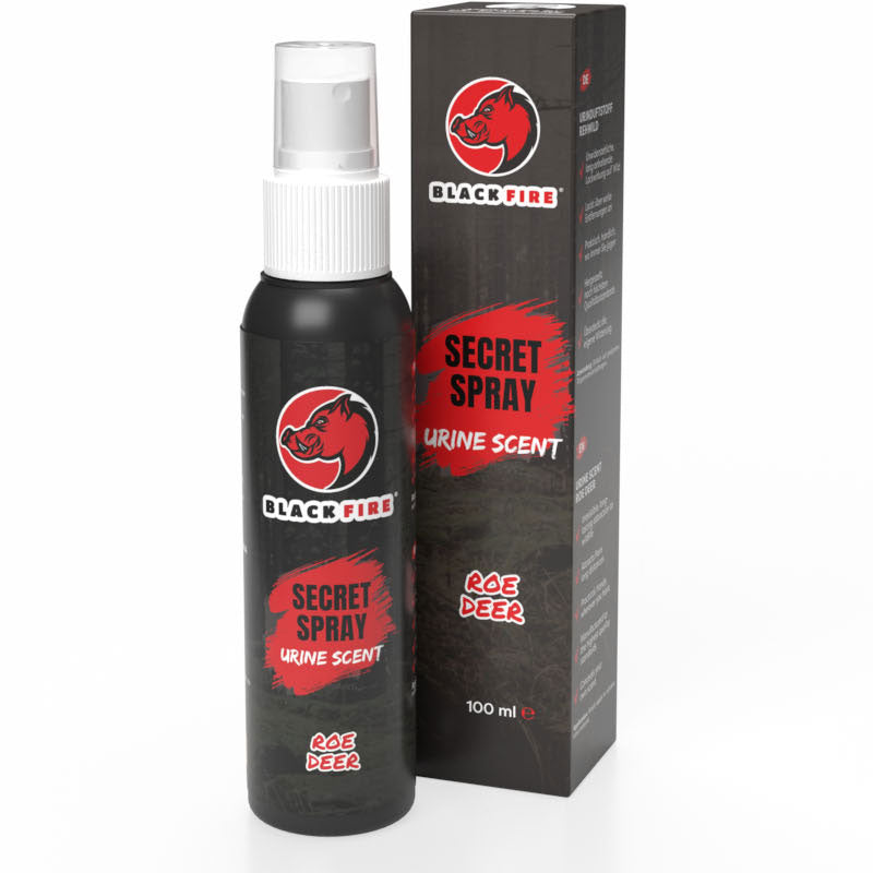 BLACK FIRE Urine Scent Rehwild Lockmittel Secret Spray 100ml Sprühflasche