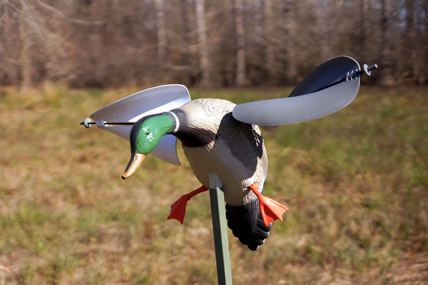 MOJO® Wind Duck Wind-Ente Lockvogel mit windbetriebenen Flügeln