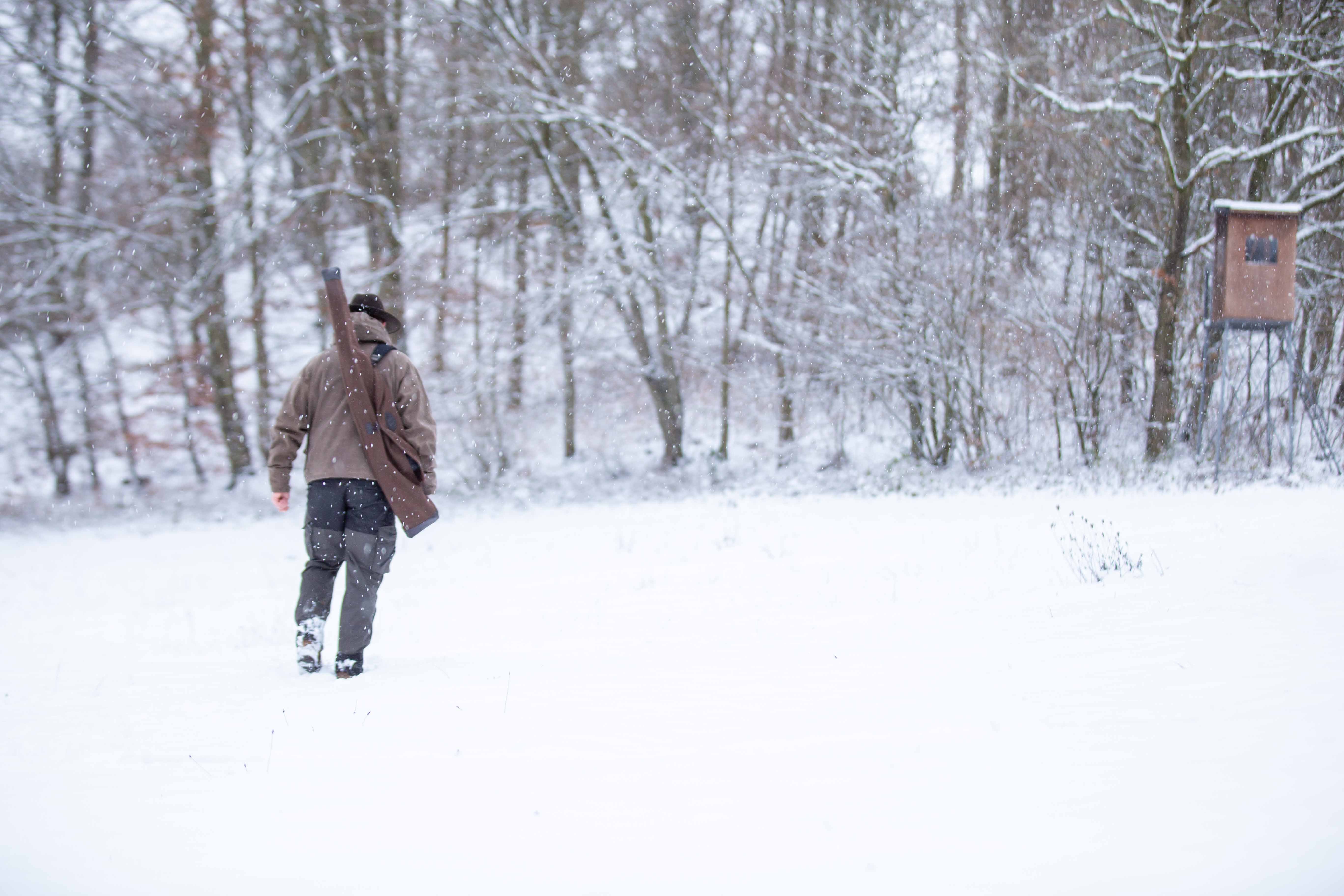 EUROHUNT elegantes Waffenfutteral 125cm mit Büffelleder Applikationen