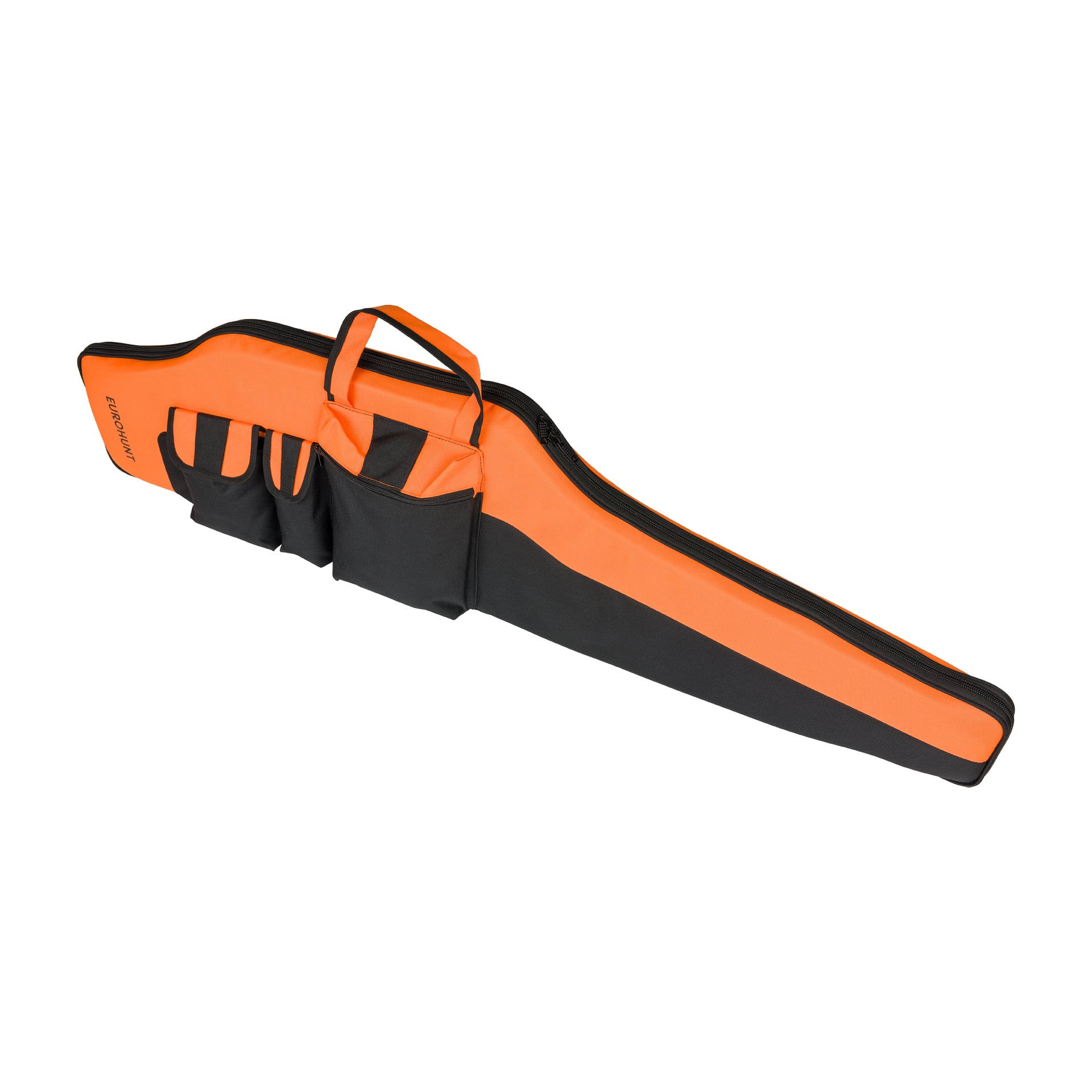 EUROHUNT Gewehrfutteral Schwarz Orange 135x35cm für Langwaffen mit Außentaschen