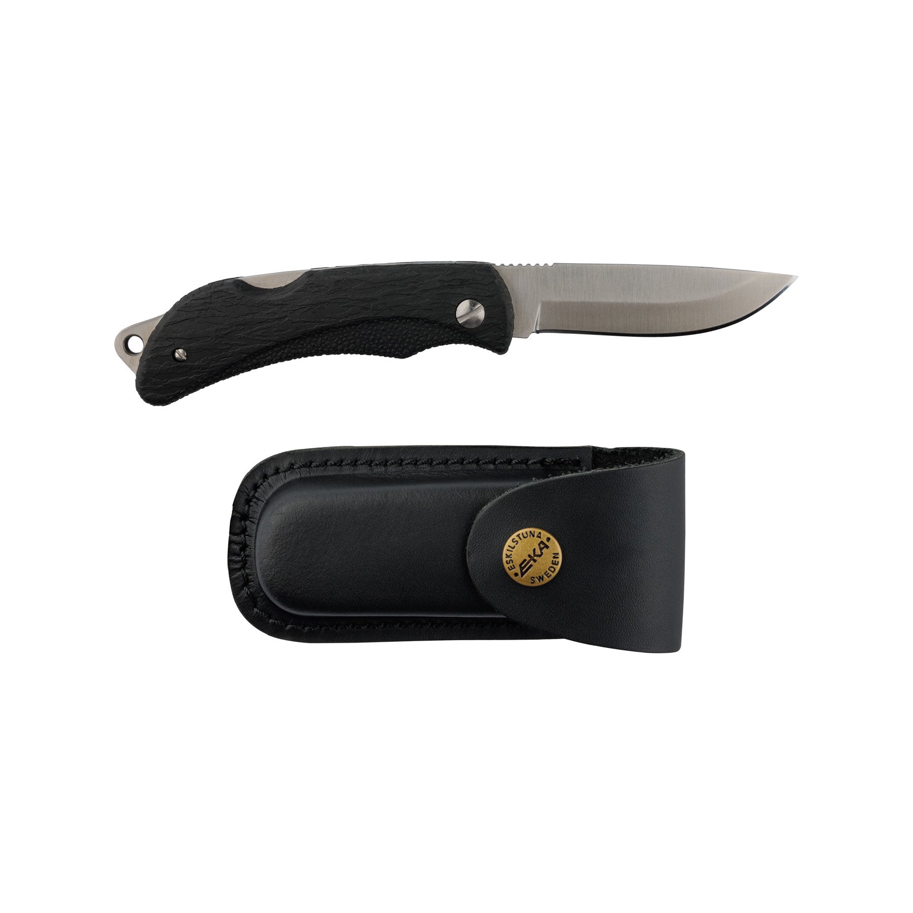 EKA Swede 8 Black robustes schwedisches Outdoor-Klappmesser mit Proflex-Griff