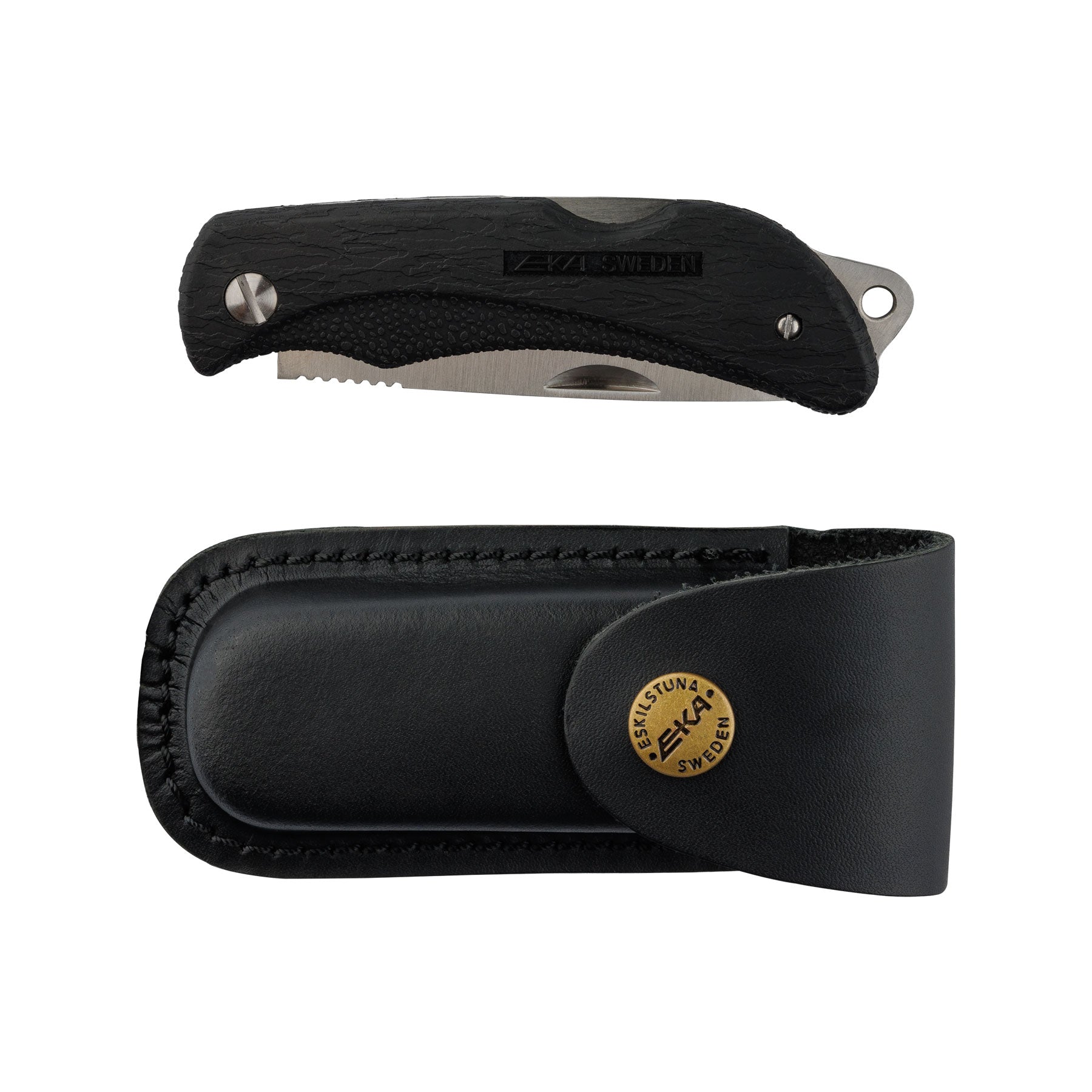 EKA Swede 8 Black robustes schwedisches Outdoor-Klappmesser mit Proflex-Griff