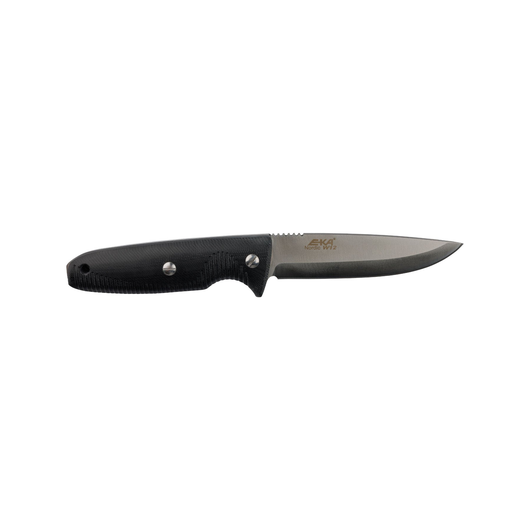EKA Nordic W12 Black Profi-Jagdmesser mit Lederscheide und Glasbrecher