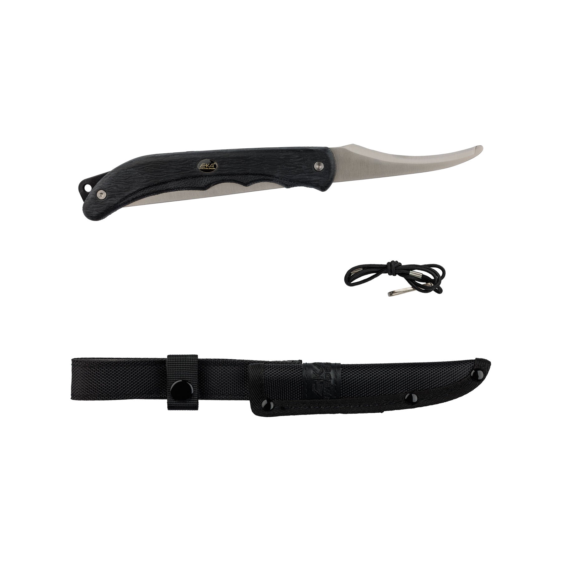 EKA Duo Black Vielseitiges Schwenkmesser für Küche Angeln und Segeln