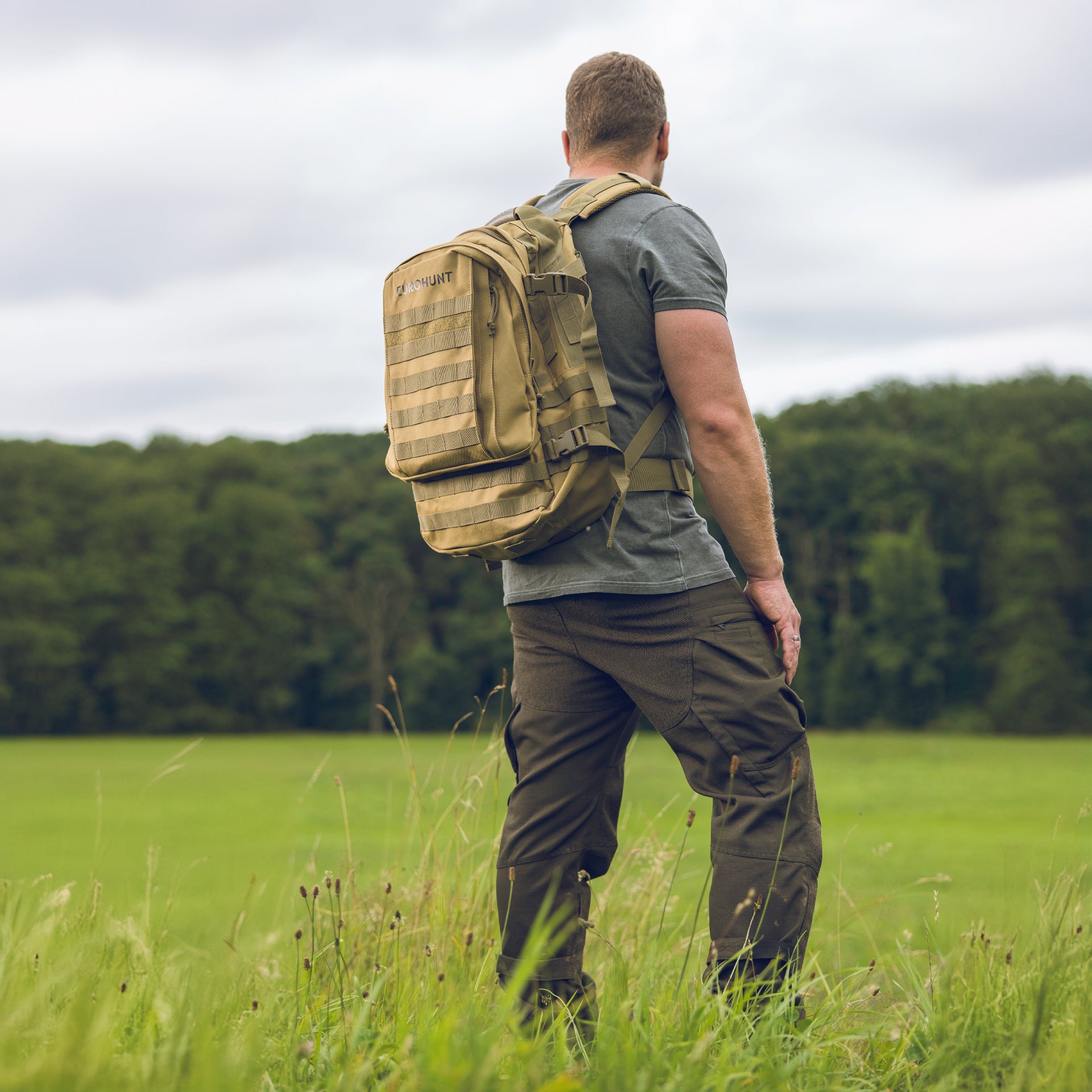 Robuster Eurohunt Jagdrucksack 2 Braun 25L Outdoor Wander Rucksack