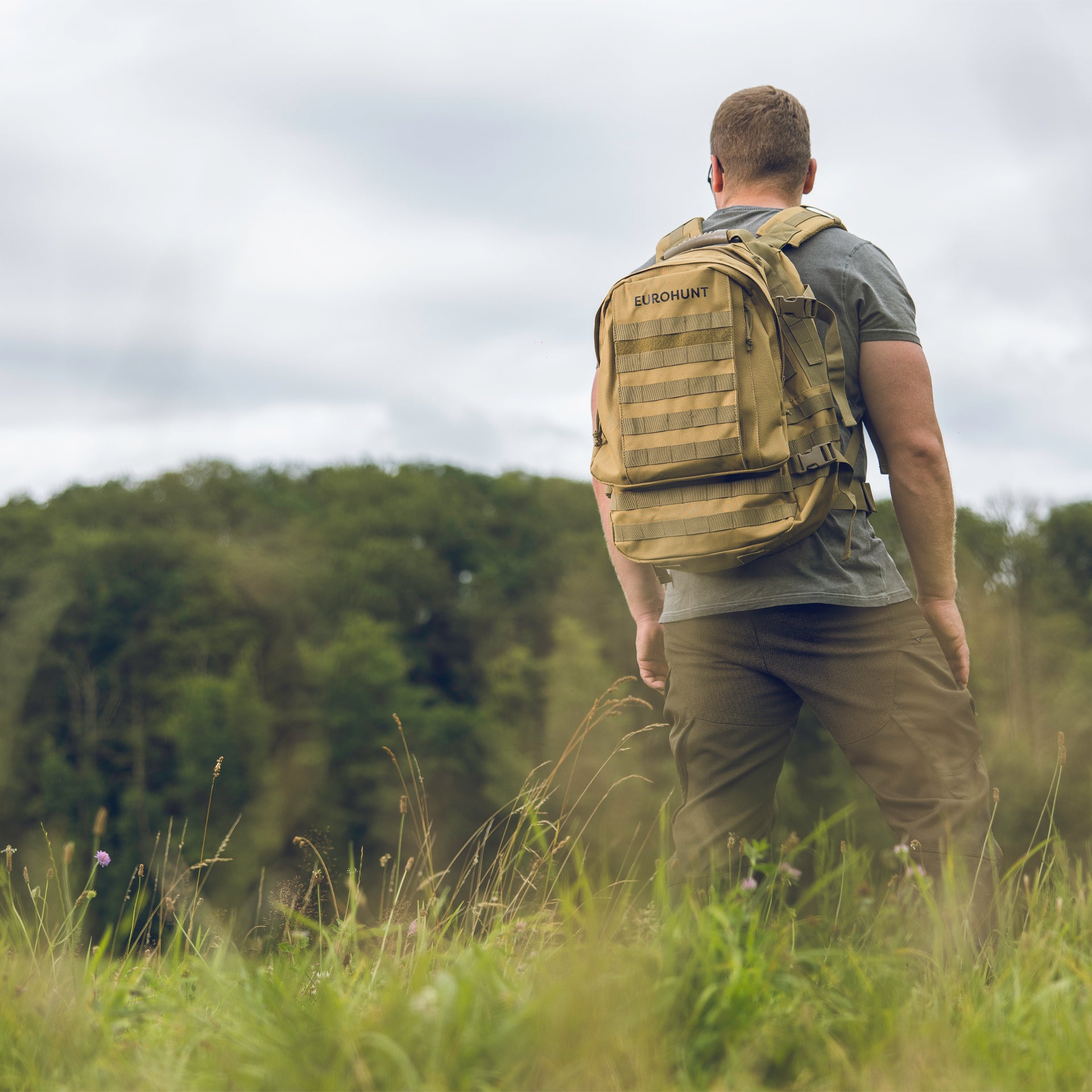 Robuster Eurohunt Jagdrucksack 2 Braun 25L Outdoor Wander Rucksack