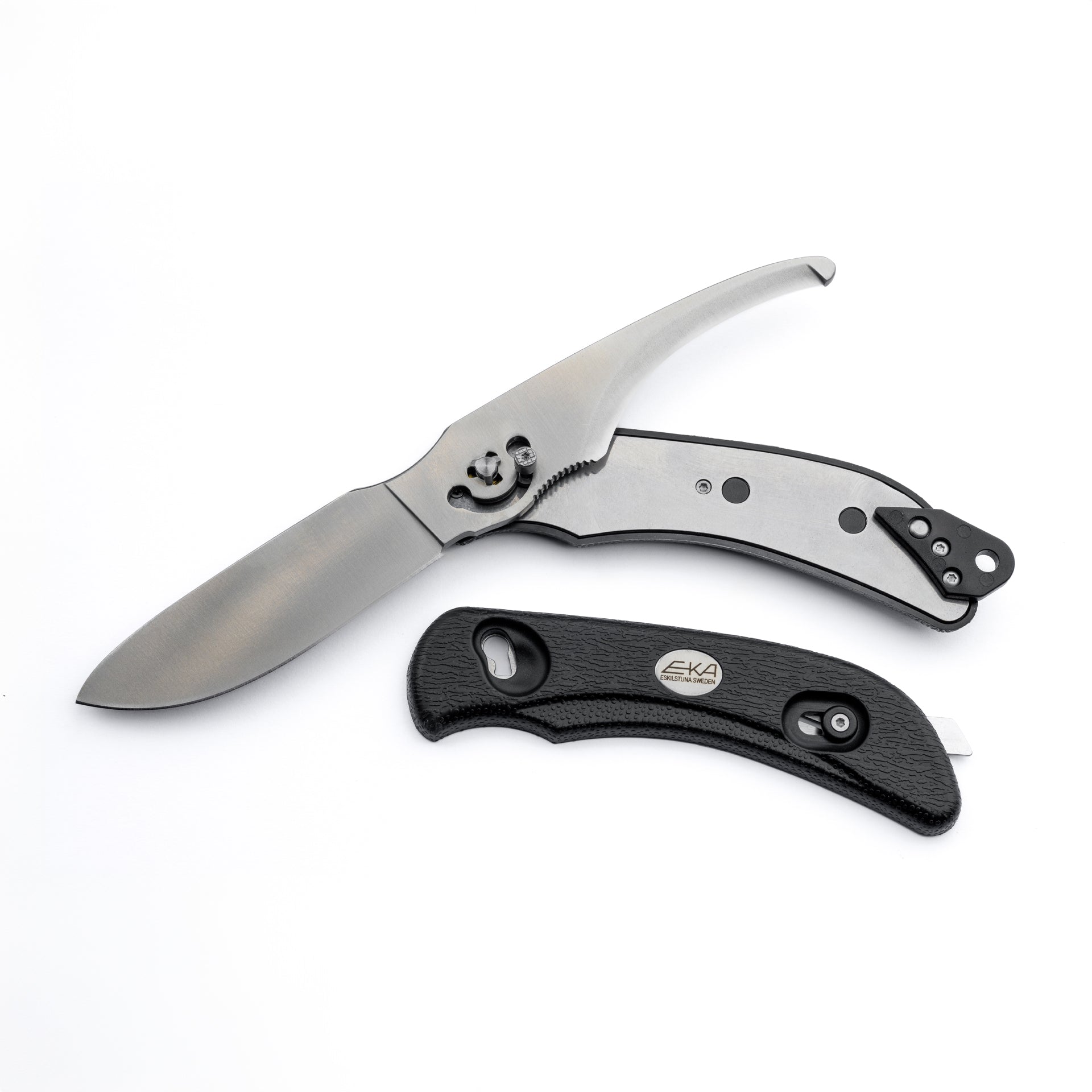 EKA SwedBlade G6 Black Jagdmesser mit schwenkbarer Klinge für Jäger