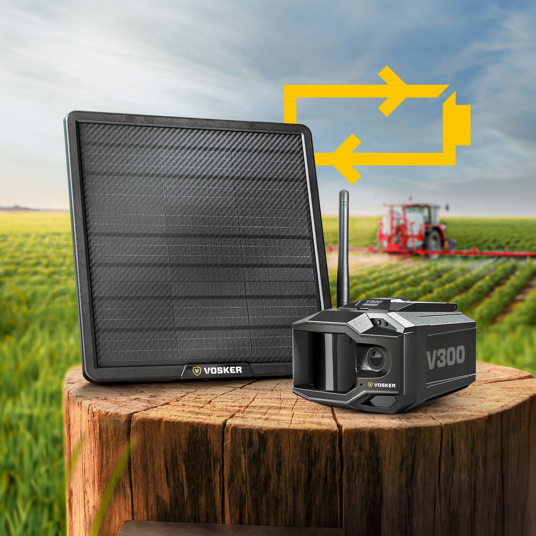 Vosker V300 Ultimate Solar 4G LTE Überwachungskamera Full HD Set