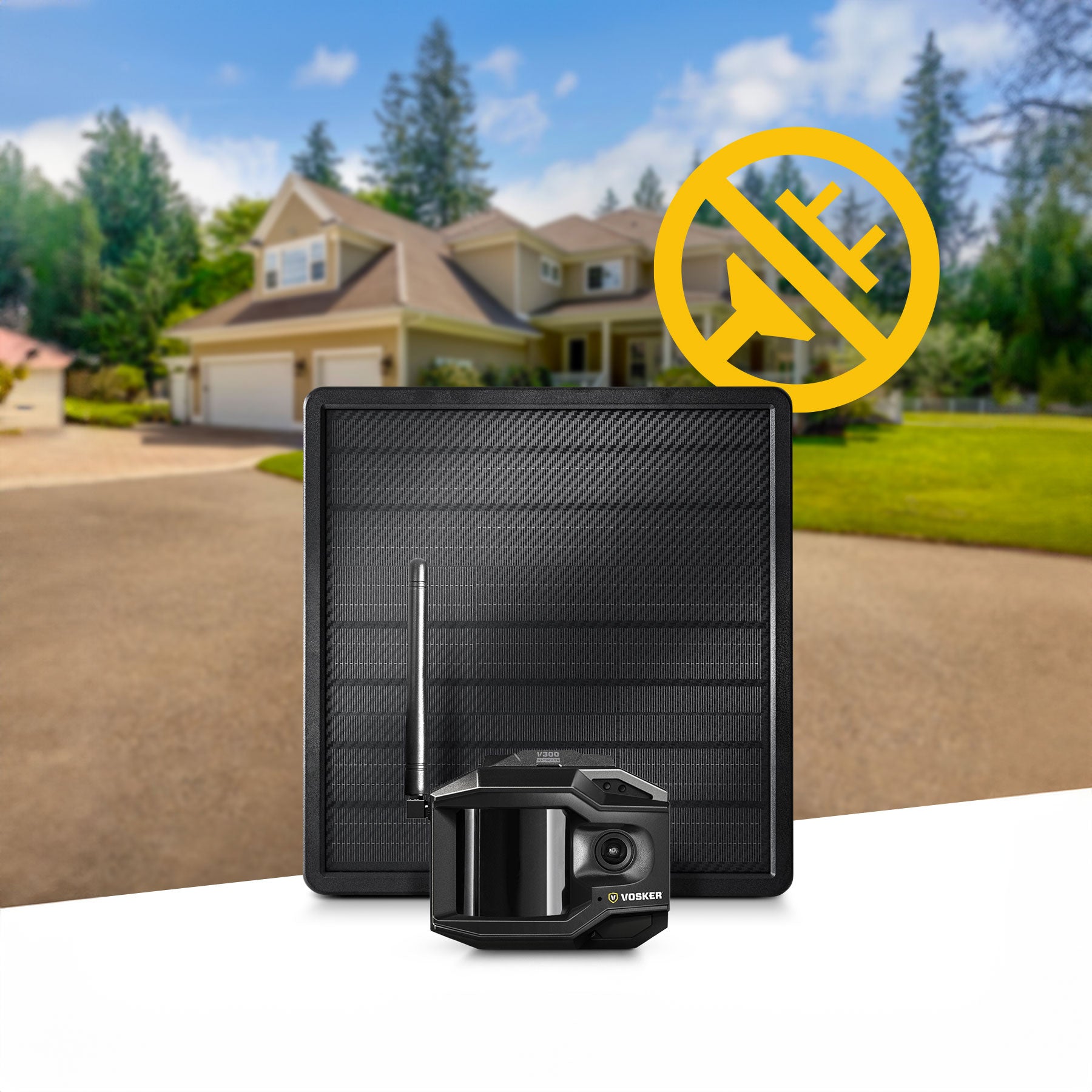 Vosker V300 Ultimate Solar 4G LTE Überwachungskamera Full HD Set