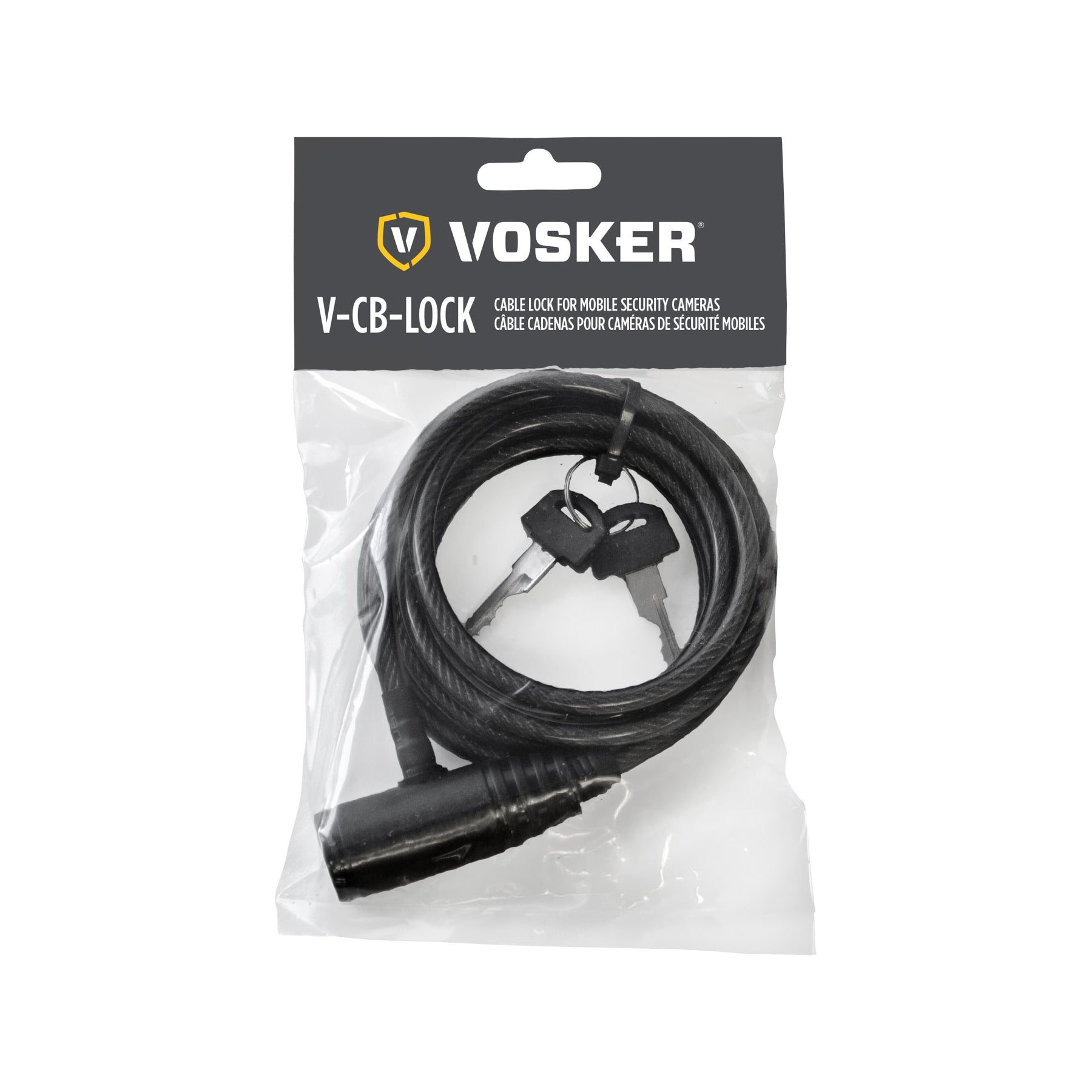 Vosker V-CB-LOCK Robustes Kabelschloss Diebstahlsicherung für alle Vosker Kameras