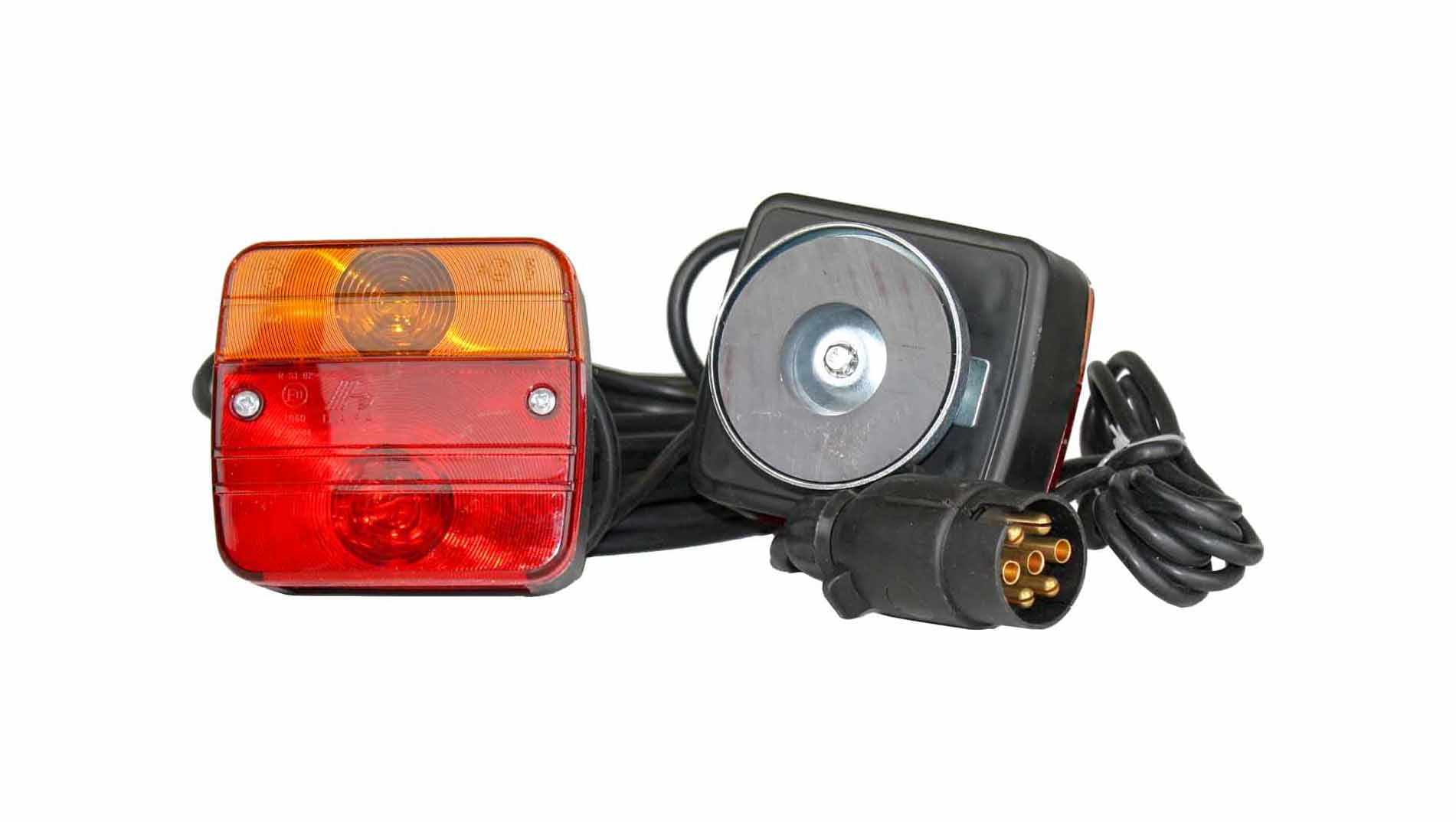 Beleuchtungsset für Heckträger mit Magnethalterung und 7-poligem Stecker