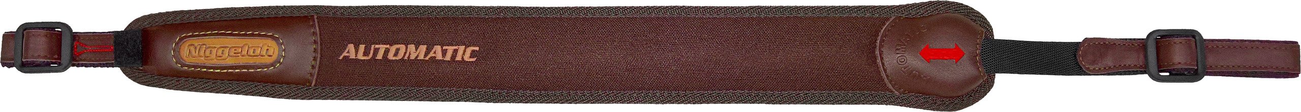 Niggeloh Automatic Neopren Gewehrriemen mit Lederapplikationen für Jagdgewehre