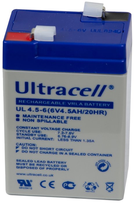 Robuster 6-Volt-Bleiakku für Futterautomaten Light 6V – Schlagfestes Gehäuse 4,5 Ah