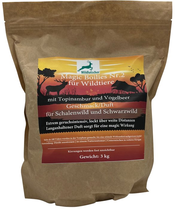 Wildlutscher Magic Lockstoff Boilies für Wildtiere - Intensive Geruchswirkung, 3 kg