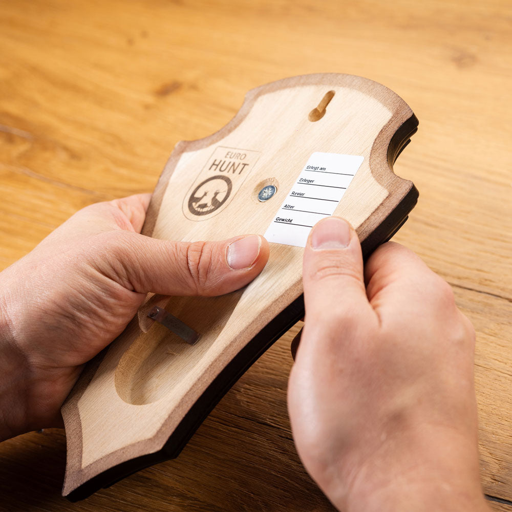 EUROHUNT Metall Gehörnklammern für Rehwild Trophäenmontage Set 5 Stück