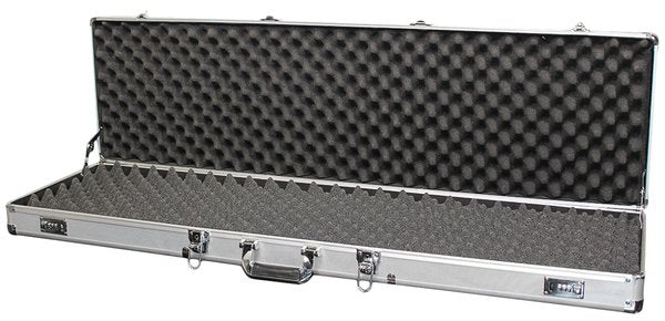 Robuster Aluminium-Waffenkoffer mit Schaumstoff für sicheren Langwaffentransport und doppelte Verriegelung