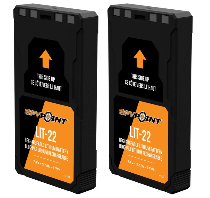 Spypoint LIT-22 Hochleistungs-Lithium-Ersatzakku für Flex Wildkameras Dauerhafte Energie
