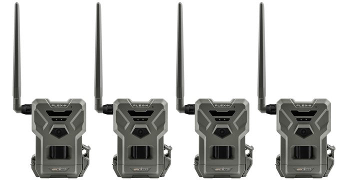 Spypoint Flex-M Wildkamera 4er-Set: 28 MP, Bildübertragung, schnelle Auslösung, IP65 Schutz