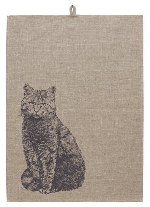 Frohstoff Hochwertiges Leinen Geschirrtuch mit Handgefertigtem Tiermotiv – Natur Pur!