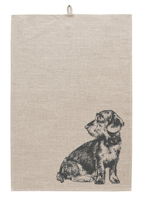 Frohstoff Hochwertiges Leinen Geschirrtuch mit Handgefertigtem Tiermotiv – Natur Pur!