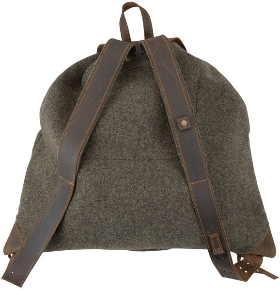 Nordforest Hunting Jagdrucksack Wollfilz 20L - Leiser, Robuster Wanderrucksack mit Lederdetails