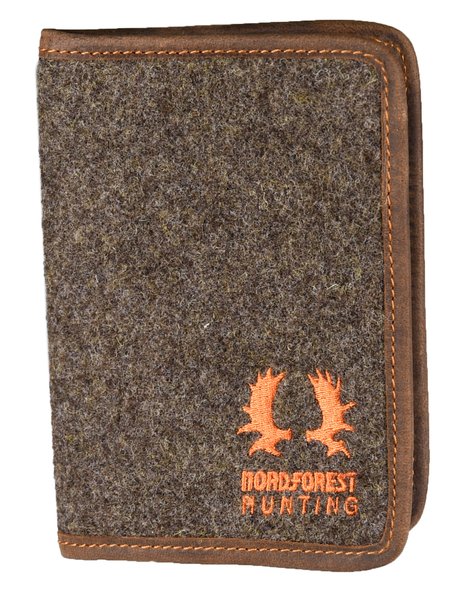 Nordforest Hunting Premium Wollfilz Jagdscheinetui: Geräuschlos, Robust, Kartenfächer, Stilvoll