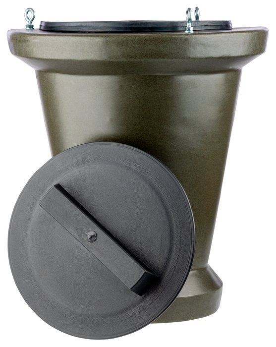 EUROHUNT Robuster 18kg Vorratsbehälter Futterautomat 2.0 – Effiziente Trichterform, Witterungsbeständig