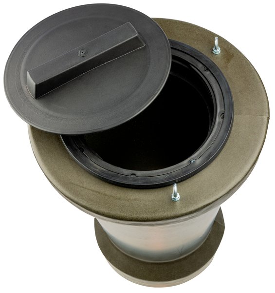 EUROHUNT Robuster 18kg Vorratsbehälter Futterautomat 2.0 – Effiziente Trichterform, Witterungsbeständig