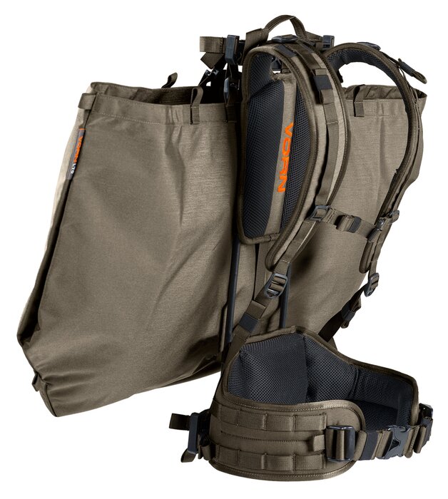 Vorn DLS Setup 4 Modulares Tragesystem: Komfortabel für schwere Lasten und Wildbergung