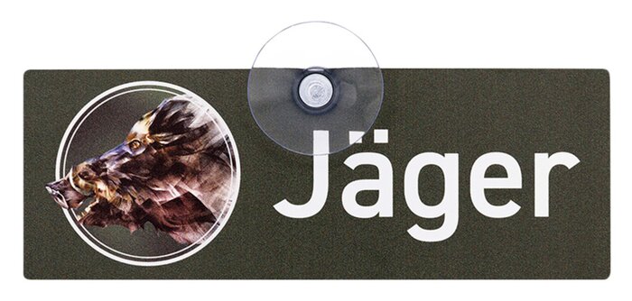 Wilde Hilde Original Keiler Motiv Autoschild für Jäger – Robust & Wetterfest