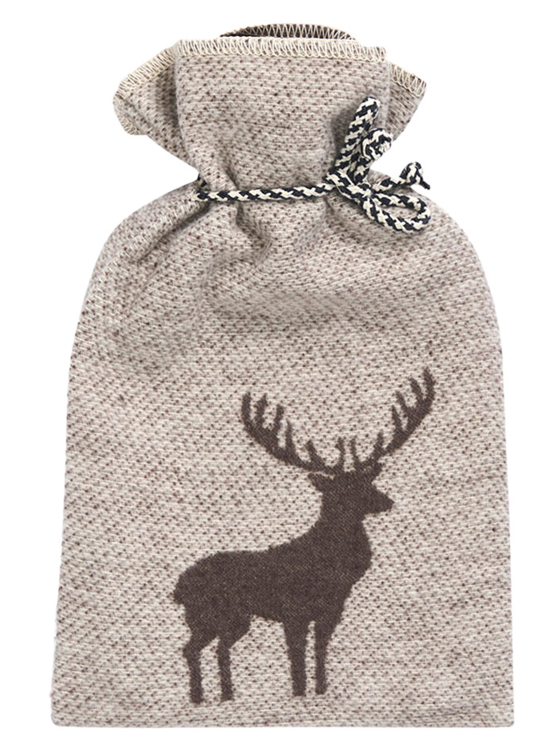 David Fussenegger Silvretta Hirsch Wärmflasche – 2L Recycelter Bezug für Kuschelige Wärme