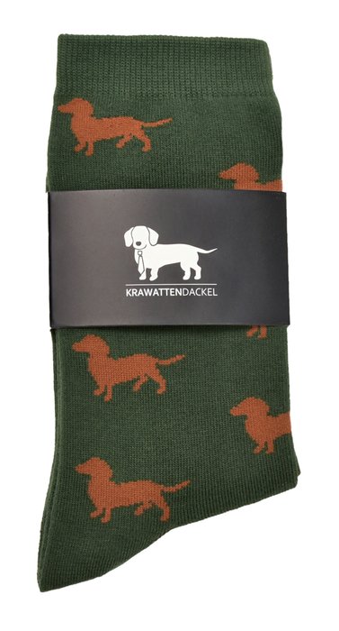 Krawattendackel Lustige Dackel Motiv Socken für Herren & Damen, Bequem & Stilvoll