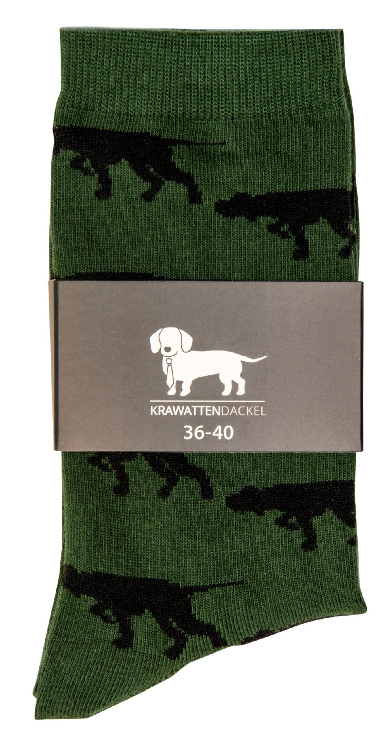 Krawattendackel Socken mit charmantem Vorstehhund: Bequem, atmungsaktiv, strapazierfähig aus Baumwolle