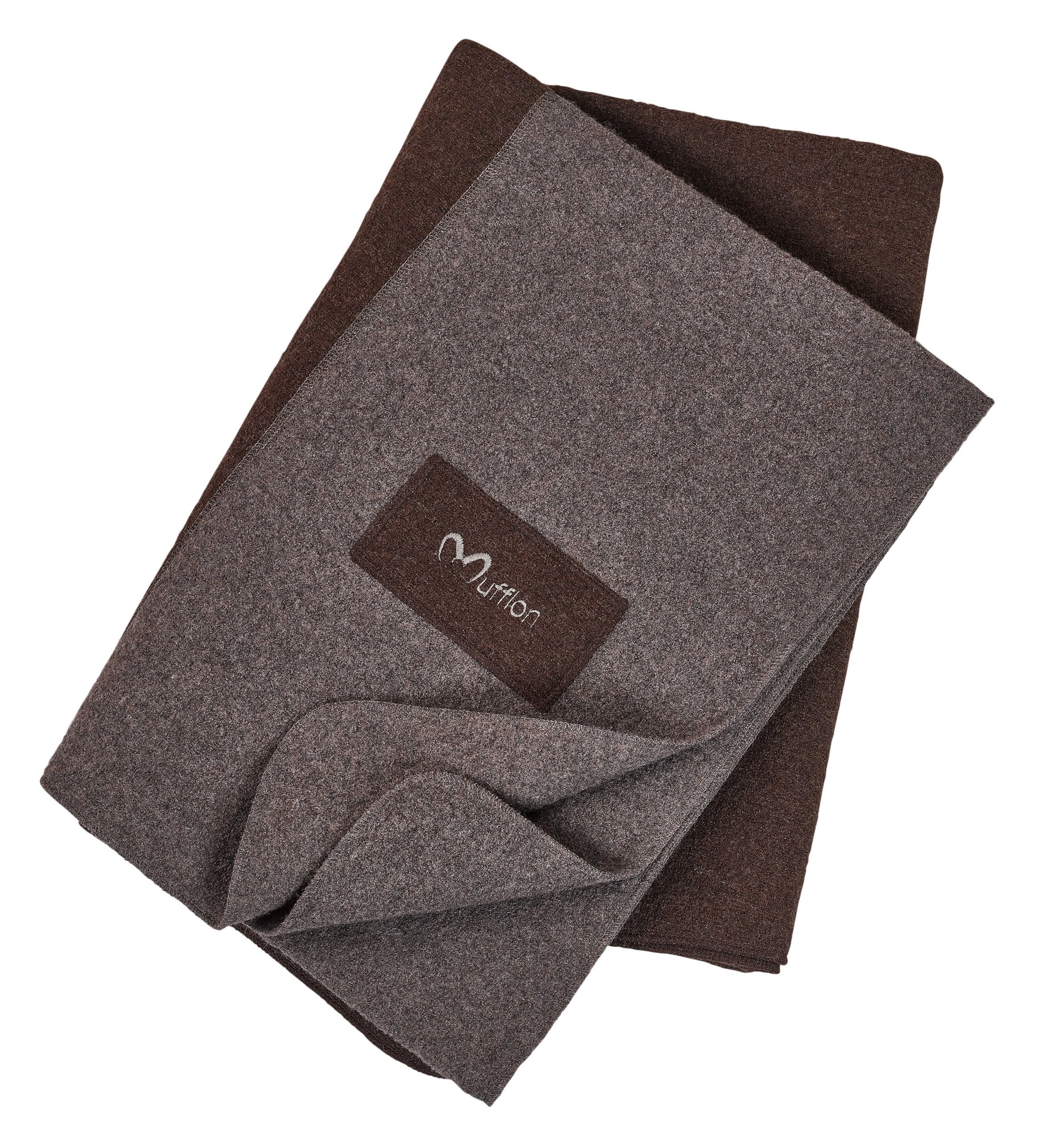 Mufflon Premium Merinowolle Wolldecke, wärmend, strapazierfähig, stilvoll für Sofa & Outdoor, 140x200 cm