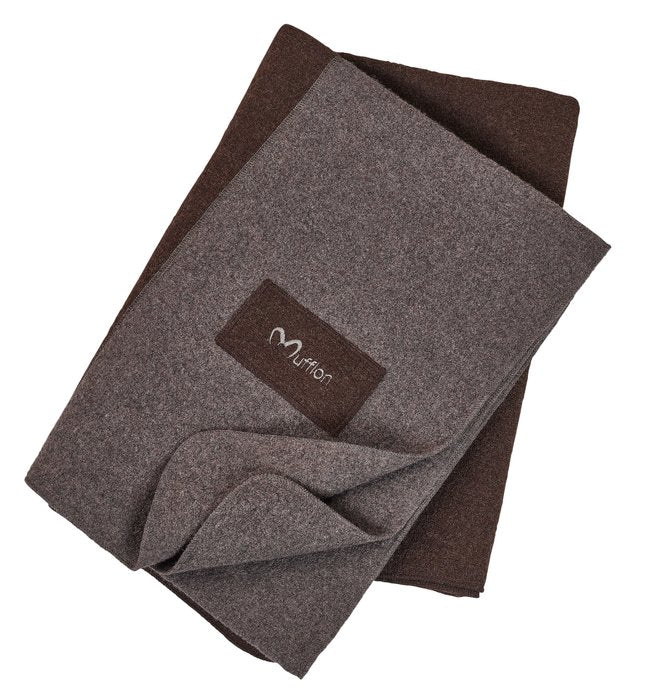 Mufflon Premium Merinowolle Wolldecke, wärmend, strapazierfähig, stilvoll für Sofa & Outdoor, 140x200 cm