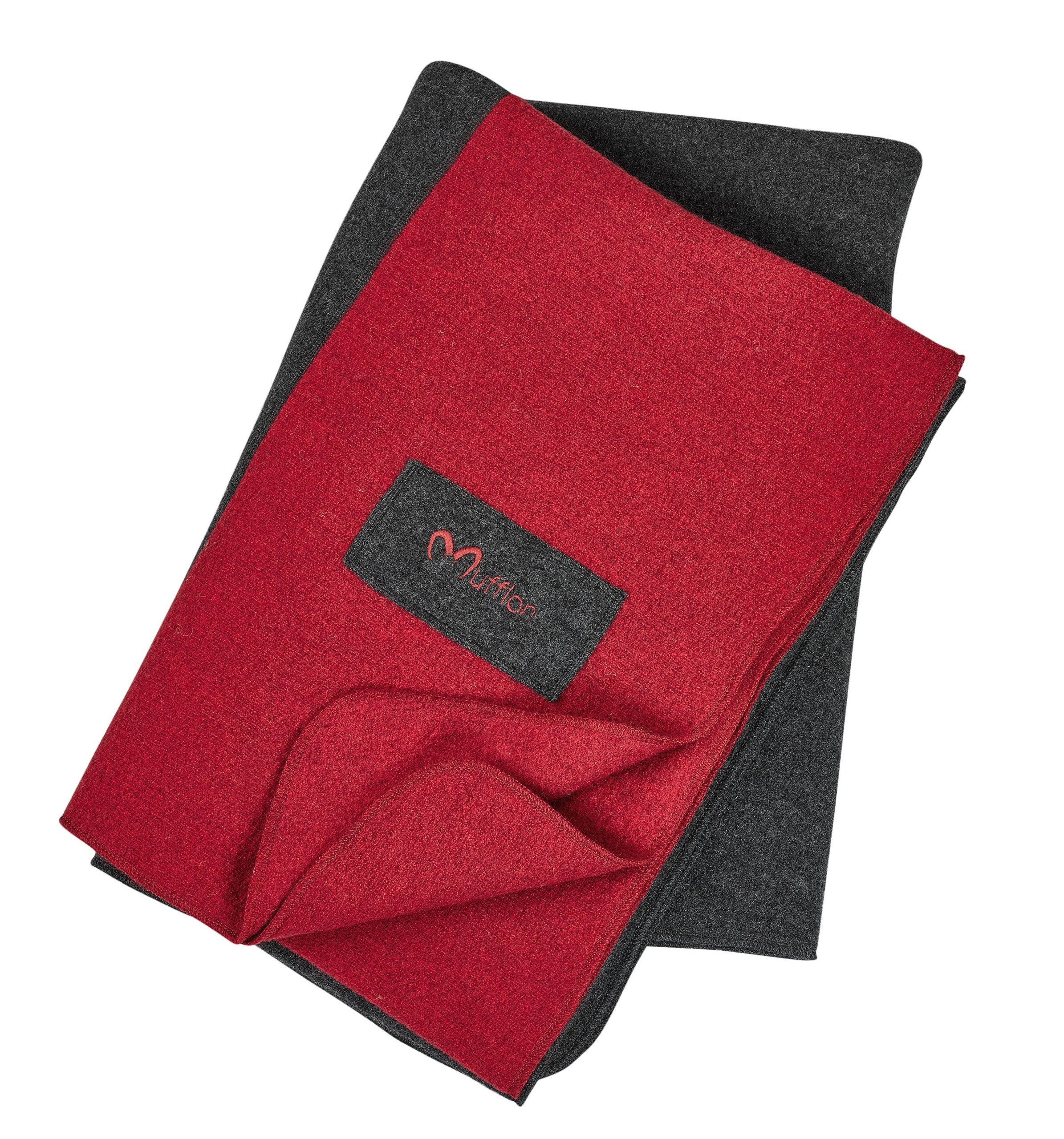 Mufflon Premium Merinowolle Wolldecke, wärmend, strapazierfähig, stilvoll für Sofa & Outdoor, 140x200 cm