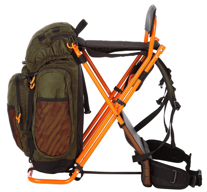 Fauna Björnen Evo 40 Ergonomischer 40L Jagd Sitzrucksack - Robuster Rucksackstuhl Grün