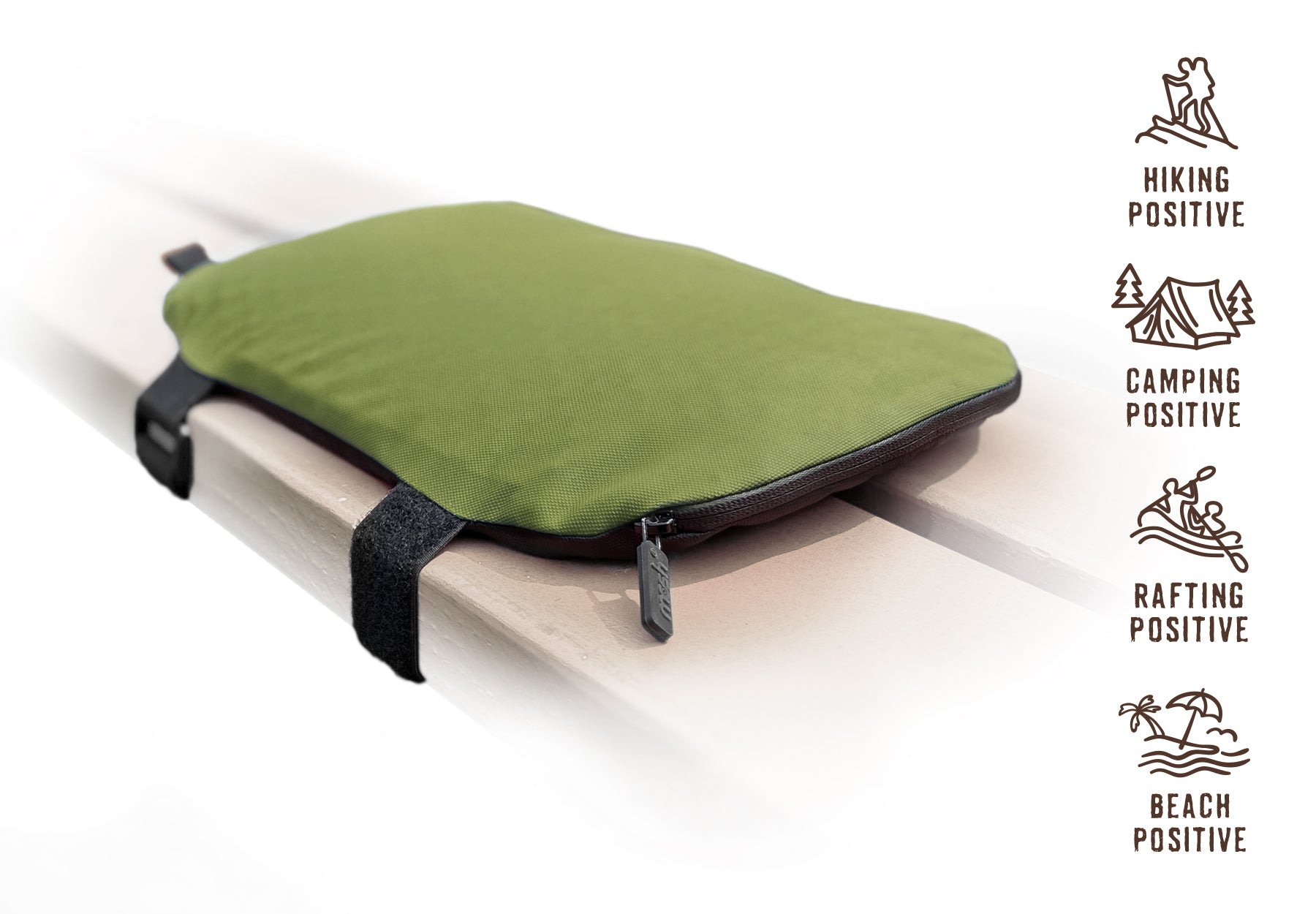 Kamper Outdoor Sitzkissen Grün mit Gelkern: Wasserdicht, Ergonomisch für Jagd & Camping