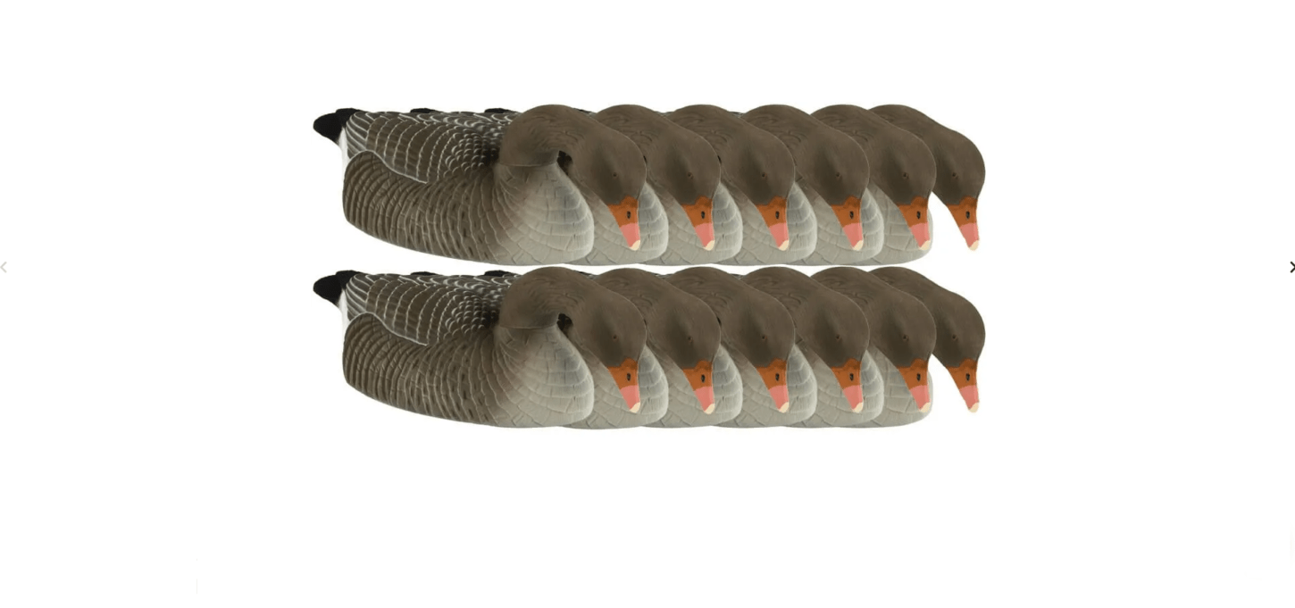 Realistische Beflockte Graugans Lockgänse Halbschalen Set – 12 Stück Jagd