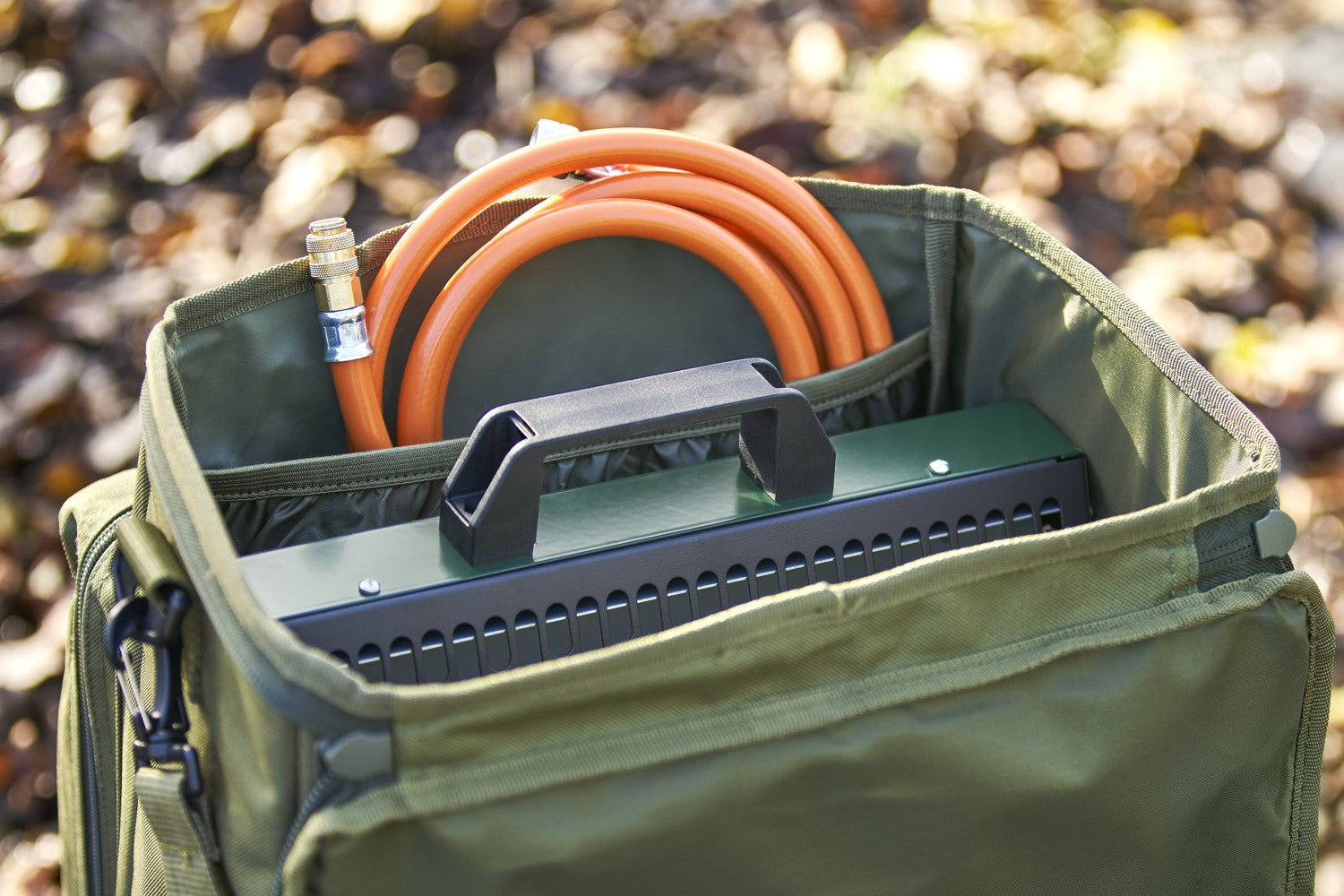 Seven Oaks Robuste Outdoor-Heizung Transporttasche Grün mit MOLLE-System